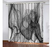 xszhqxxla Rideau Salon Occultant - Impression De Texture Noir Et Blanc 140X100Cm Isolant Thermique Rideaux À Oeillets Solid Lourd Décoration De Fenêtre pour Chambre Chambre De Garçon, Salon, Chambre