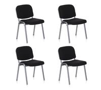 XT 600 lot de 4 - Chaise à quatre pieds argent / noir