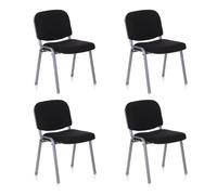 XT 600 lot de 4 - Chaise à quatre pieds argent / noir
