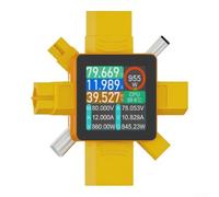 XT369 Analyseur de puissance numérique, voltmètre 0-80 V 50 A et détecteur de courant avec enregistrement de données pour avions télécommandés et systèmes de stockage d'énergie (orange)