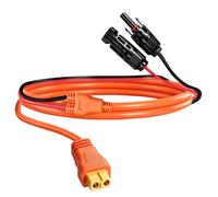 XT60 Câble de panneau solaire 1,9 m 12 AWG MC4 vers XT60 compatible avec la plupart des centrales électriques portables, adaptateur de panneau solaire XT60 pour systèmes de charge de camping-car et