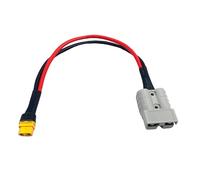 XT60 Connecteur femelle vers batterie 50 A 600 V Connecteur rapide avec câble 12 AWG pour connexion au système solaire,