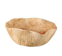 Xtahdge Corbeille à fruits en bois sculpté sur bois racine de fruit 25-29 cm