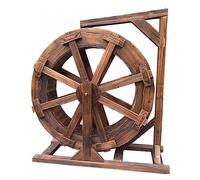 XTGDIEM Jardin Fontaine en Bois Roue Roue d'eau Fontaine Fengshui Roue Cascade Roue Rétro Pays Décoration Pompe À Eau Conception Fontaine Balcon Jardin Jardin (Size : 20cm(7.9inch))