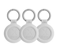 xtorm TravelTag XTAG2A0-3PACK - Balise Bluetooth anti-perte pour téléphone portable, tablette - pour iPhone (iOS) - blanc cendré (pack de 3)