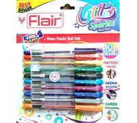 Xtra Sparkle Glitter Gel 10 Colours Xtra Sparkle Gel Pen by Flair