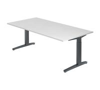 XTRA XB 2E GG | Bureau 200 x 100 réglable en hauteur Blanc