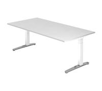 XTRA XB 2E WC | Bureau 200 x 100 réglable en hauteur Blanc