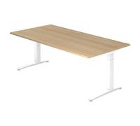 XTRA XB 2E WW | Bureau 200 x 100 réglable en hauteur Chêne