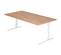 XTRA XB 2E WW | Bureau 200 x 100 réglable en hauteur Noyer