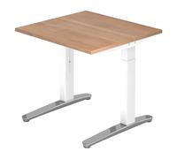 XTRA XB 8 WC | Bureau 80 x 80 réglable en hauteur Noyer