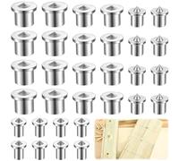 XTUDOU® 32 Pièces Centreur Tourillon, Pointe de Centrage Tourillon pour Chevillage Charpenterie Menuiserie (6/8/10/12 mm)