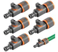 XTUDOU® 5 Pcs Raccord Tuyau Arrosage avec Vanne de Régulation | Raccord Tuyau D'arrosage pour Famille Jardinpour la Régulation Continue et l'arrêt du Débit d'eau