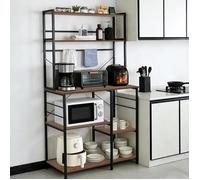 XUANYU.40x90x168cm Meuble Bas Rangement - Étagère pour Machine à Café - Étagères de Stockage pour Four à Micro-Ondes - Marron