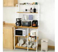 XUANYU.40x90x168cm Meuble Bas Rangement - Étagère pour Machine à Café - Étagères de Stockage pour Four à Micro-Ondes - Jaune