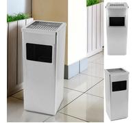 XUANYU - Cendrier Extérieur Intérieur Poubelle En Acier Inox- 35L - Pour Institutions Publics Hôtel Restaurant - En acier Gris