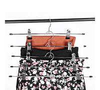 XUANYU Cintres avec Pinces Lot de 10/20/30/50/100, Cintre Antidérapants pour Pantalons Jupes Chaussettes (Argenté 100 pcs)