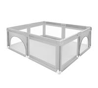XUANYU Parc Bébé en Tissu Oxford, Parc de Jeux avec Barrières, 50 Petit Balles et 8 Ventouses, Centre d'activités Bébé, Parcs Enfant pour Intérieur/Extérieur (Gris clair 120 x 120 x 66 cm)