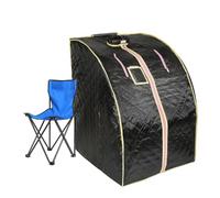 XUANYU Sauna Infrarouge à Sec Portable et Pliable, Sauna Chauffant à Sec avec 36 Tourmaline, Chaise Pliable et Télécommande, Personne Sauna Infrarouge pour Maison, 80 * 70 * 98 cm Noir