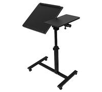 XUANYU Table Roulante de Lit Canapé avec Panneau Inclinable Table d'ordinateur pour Lit Canapé Fauteuil Tablette Médicale Réglable Table Médicalisé Réglable (Noir, 70×40×(65-95) cm)