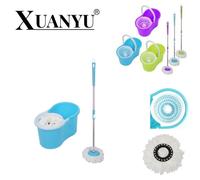 XUANYU Tete Balai Espagnol,seau essoreur avec lave-sol,support essoreur pratique pour essorage facile,Bleu