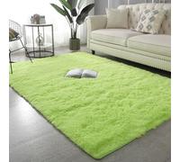 XUEDNGM Tapis Moelleux Tapis Chambre 80 x 200 cm Moelleux et Moderne, Dessous Antidérapant, Moelleux Shaggy Tapis Moelleux Tapis de Chambre à Coucher pour Salon, Chambre, Vert Clair