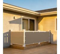 XUEHMIN Filet D’Ombrage 30 x 900 cm UV Résistant, Vent, Imperméable, D'Ombrage Brise Vue pour Balcon, Cache Balcon avec Œillets, Attaches de Câble pour Terrasse, Kaki