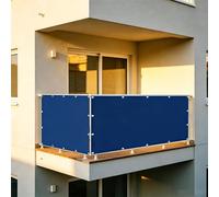 XUEHMIN Filet D’Ombrage 45 x 900 cm UV, Résistant Aux Intempéries, Résistant à La Déchirure Pare-Exterieur Cache Occultant avec Attaches de Câble et Cordons pour Terrasse, Bleu Foncé