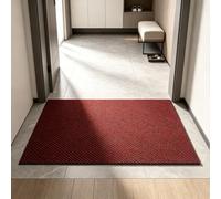 XUEHMIN Paillasson Extérieur Retient Saleté et Humidité 30x35cm Rouge Foncé | Tapis Entree Interieur Antidérapant Tapis De Bain Profil Bas Pour Chien, Porte Et Passage