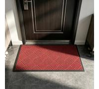 XUEHMIN Tapis D'Entrée Intérieur et Extérieur 80x140cm Rouge Foncé | Paillasson Exterieur Entree Resistant Pluie Profil Bas Pour Chien, Porte Et Passage