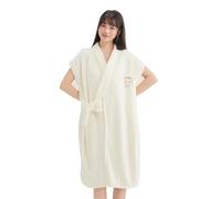 XUEMML Peignoir Spa Pour Femme Brodé Sans Manches, Serviette De Bain Portable Jupe De Bain Absorbante À Séchage Rapide Été
