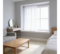 XUEQXUE Rideaux Voilage 80 x 110 cm Translucide, Bloquer, Anti-UV, Separation, Lumiere, Lumière Filtrer Souple Demi Voilages à Passe-Tringle pour Salon, Balcon, Chambre, Blanc