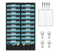 Xujuika Organiseur de papier peint | Oxford Chart avec 20 poches - Organiseur de papier mural | Pour affichage de documents, lettres, maison, bureau, école, porte, entrée, dortoir, appartement
