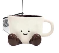Xujuika Tasse à café en céramique, tasse à café créative pétrie à la main, tasse à eau avec pieds - Tasses à café décoratives mignonnes pour photographes, hommes, femmes, anniversaire, Noël