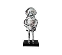 Xumh2024-3 Accessoires de Bureau à Domicile Sculpture de Figurine Abstraite Luxe Minimaliste Moderne, pièce d'art en résine for Salon, Bureau(Silver)
