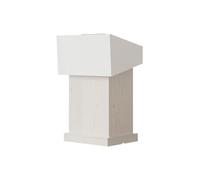 Xumh2024-3 Bureau de réception Support de Podium Parlant en Bois avec étagère Rangement, Support d'hôtesse for Restaurant, conférence(Blanc)