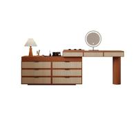 Xumh2024-3 Bureau de vanité Bureau de Maquillage en Bois Massif Style Vintage avec Armoire à Six tiroirs for Une Chambre Minimaliste Moderne Cabinet organisateurs