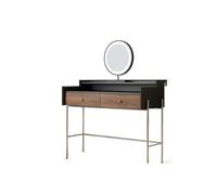 Xumh2024-3 Bureau de vanité Bureau de Maquillage Moderne, Meuble-lavabo Minimaliste avec Touche Vintage, Parfait for la décoration Votre Chambre Cabinet organisateurs