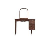 Xumh2024-3 Bureau de vanité Coiffeuse Moderne en Bois de Noyer Le Charme Vintage Rencontre Le Rangement Minimaliste for Votre Petite Chambre Cabinet organisateurs