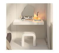 Xumh2024-3 Bureau de vanité Coiffeuse Murale Moderne, Table de Maquillage, Coiffeuse Suspendue Simple for Chambre à Coucher, Gain Place, Beige Cabinet organisateurs(Petit)