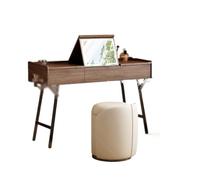 Xumh2024-3 Bureau de vanité Coiffeuse Vintage en Bois Massif avec Miroir de Maquillage, Tabouret et Commode, Chambre Chic, Bureau rétro Cabinet organisateurs