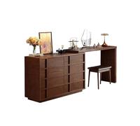 Xumh2024-3 Bureau de vanité Coiffeuse Vintage en Bois Massif avec Miroir de Maquillage, Tabouret et Commode, Chambre Chic, Bureau rétro Cabinet organisateurs