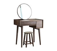 Xumh2024-3 Bureau de vanité Commode en Bois de Couleur Noyer Vintage, Table Maquillage, Petite Commode Simple, Cadre Rangement, Structure délicate Cabinet organisateurs