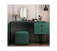 Xumh2024-3 Bureau de vanité Ensemble de vanité Luxe Moderne avec Miroir et Tabouret, Coiffeuse Maquillage for la Maison, Meubles Chambre à Coucher for Filles Cabinet organisateurs(Green,100cm)