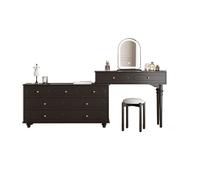 Xumh2024-3 Bureau de vanité Table de Coiffeuse Minimaliste Moderne en Bois Massif - Commode Chambre élégante et Bureau Maquillage Cabinet organisateurs