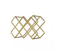 Xumh2024-3 Étagère de Rangement Casier à vin incliné Usage Domestique, Motif Diamant, Grille Rouge(Moyen)