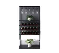 Xumh2024-3 Étagère de Rangement Refroidisseur de vin Rouge Fer ménage(Noir)
