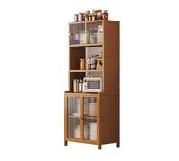 Xumh2024-3 Meuble de Rangement Buffet Buffet Mural Haut en Verre avec Rangement intégré, Style rétro, Meuble de Multifonctionnel for Salon