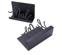 XUMIUZIY 2 Pack Support Courrier Métallique pour Comptoir, Organisation | Conception creuse moderne, Construction en fer robuste, support de papier pour cartes de visite, anti-rayures, rangement