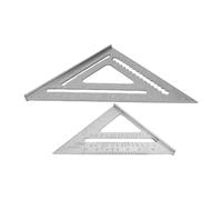 XUMIUZIY 2 Pcs Équerre de Charpente en Aluminium 7 12 Pouces Double | Marquage d\'angle précis, guide de pente du toit, bord poli CNC, ajustement de la ceinture à outils.